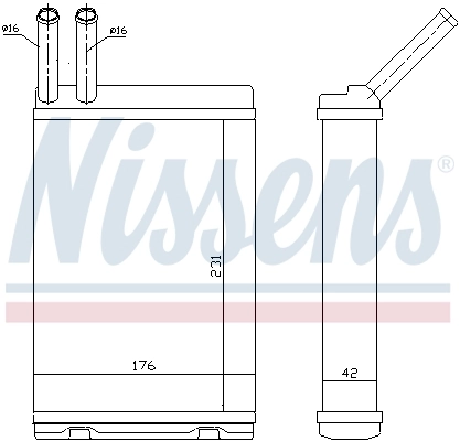Радиатор печки (отопителя) Nissens 73642 цена, от 29.92 USD