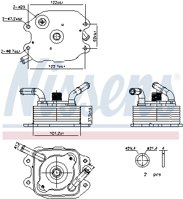 Радиатор масляный (холодильник), под фильтром Nissan/Infiniti 213051LA0C цена, от 177.56 USD