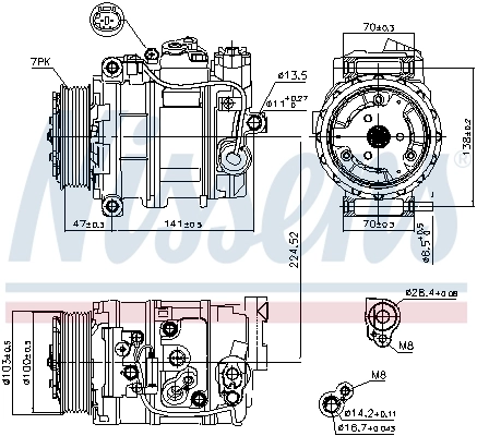 89090 Nissens Компрессор хладагента