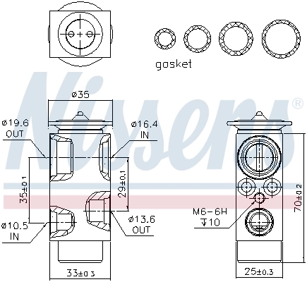 Клапан TRV, кондиционера Nissens 999352