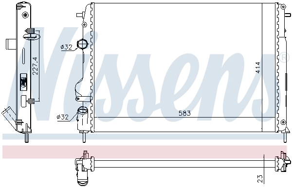 Радиатор 63766 Nissens