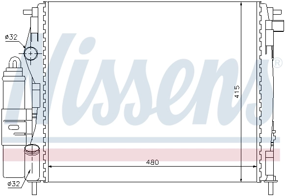 Радиатор охлаждения Nissens 63773