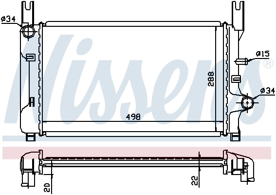 Radiador de esfriamento de motor Ford Fiesta Mk3 GFJ
