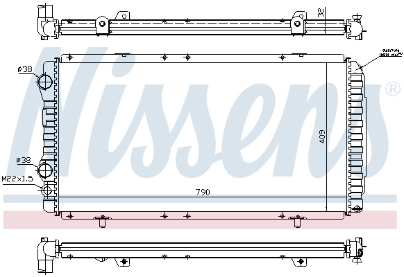 Радиатор охлаждения Nissens 61390A