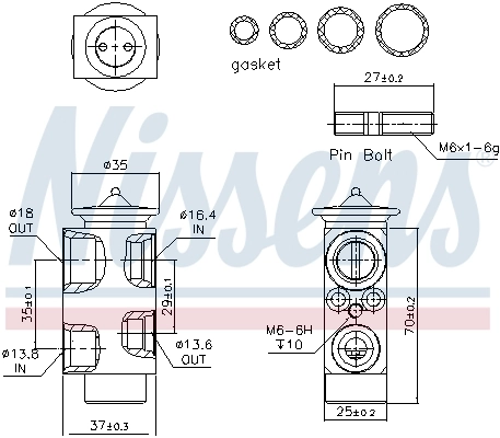 Клапан TRV, кондиционера Nissens 999251
