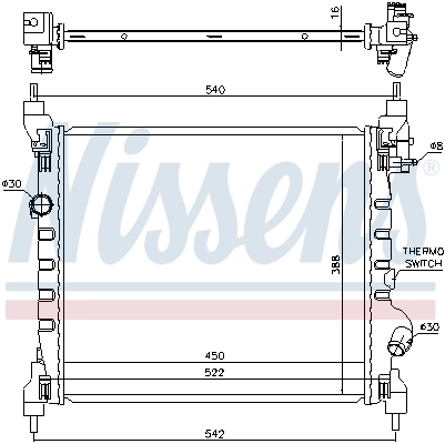 Радиатор охлаждения Nissens 61689