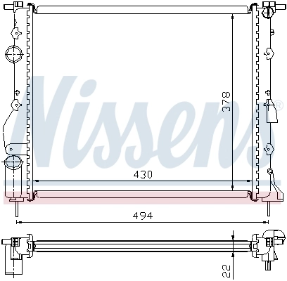 Радиатор 63884 Nissens