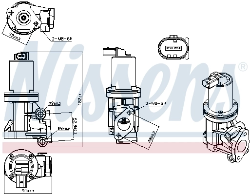 98307 Nissens Клапан рециркуляции отработавших газов EGR