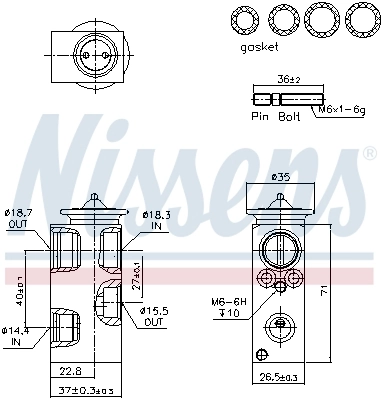 Клапан TRV, кондиционера Nissens 999393