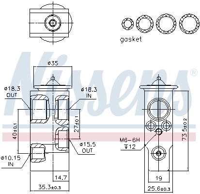 Клапан TRV, кондиционера Nissens 999374