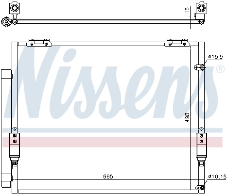 Радиатор охлаждения кондиционера Nissens 941151