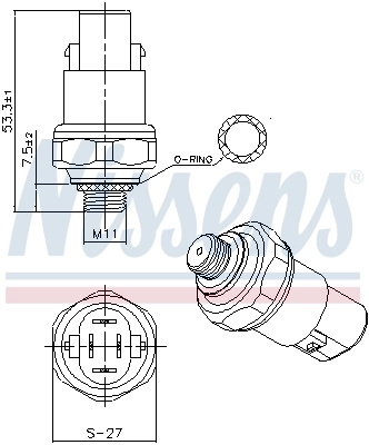 Sensor de pressão absoluta de aparelho de ar condicionado para Toyota RAV4 II XA2