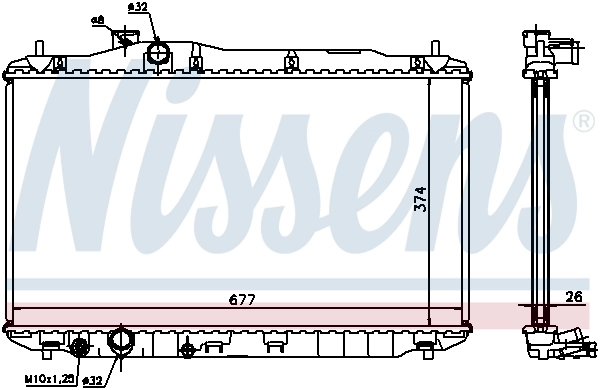 Радиатор охлаждения Nissens 68134A