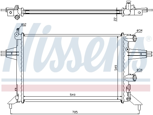 Радиатор охлаждения Nissens 63016