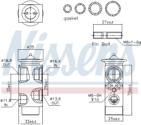 Клапан TRV, кондиционера Nissens 999234
