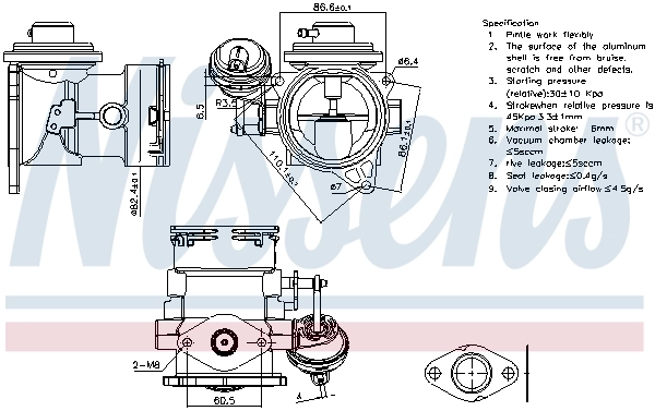 98268 Nissens Клапан рециркуляции отработавших газов EGR