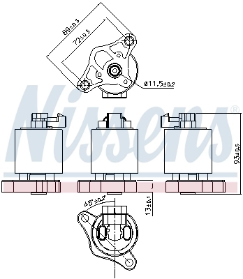 98153 Nissens Клапан рециркуляции отработавших газов EGR