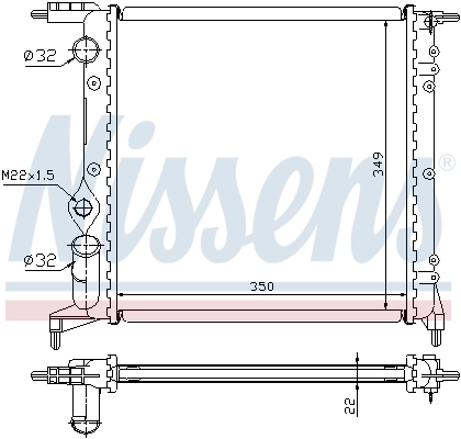 Радиатор охлаждения двигателя Polcar 600608A2 цена, от 25.34 USD