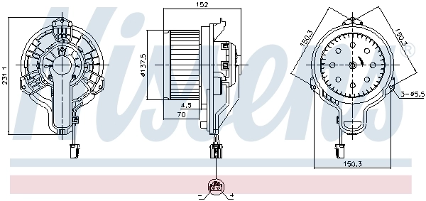 Motor de ventilador de forno (de aquecedor de salão) Ford Kuga 3 DFK