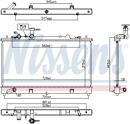 Радиатор охлаждения Nissens 62464A