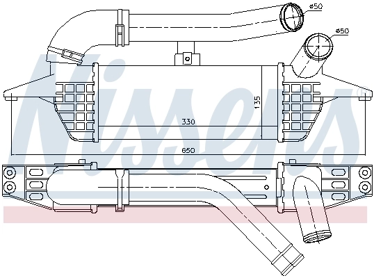 Радиатор интеркуллера Chrysler 2819042702