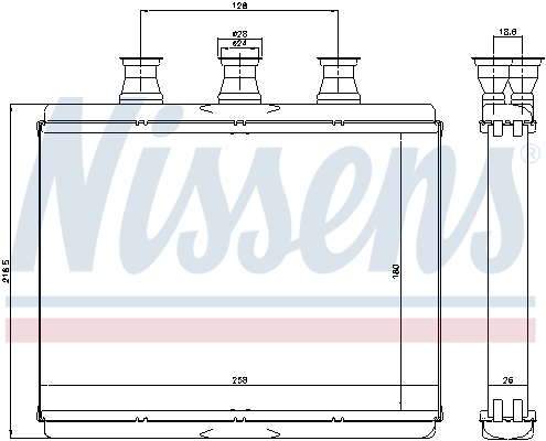 Радиатор отопителя Nissens 70517