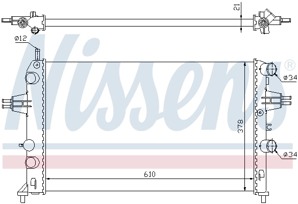 Радиатор охлаждения Nissens 63091