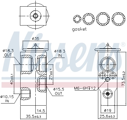 Клапан TRV, кондиционера Nissens 999357