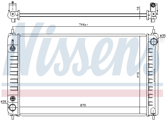 Радиатор 68762 Nissens