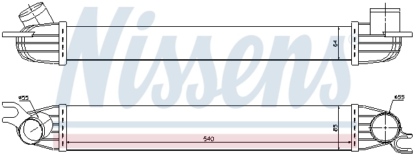 Радиатор интеркуллера Nissens 96608
