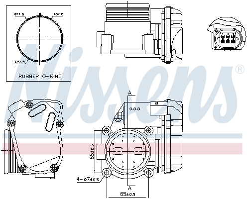 Заслонка воздушная Nissens 955041