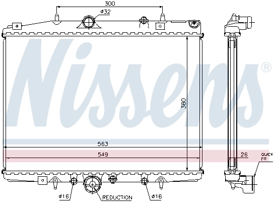 Радиатор 63702 Nissens