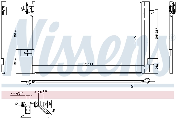 Радиатор охлаждения кондиционера Nissens 940732