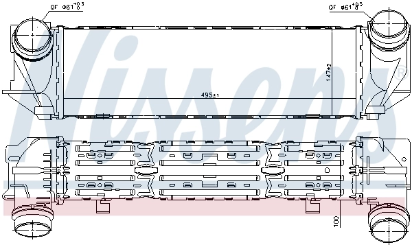 Радиатор интеркуллера Nissens 96321