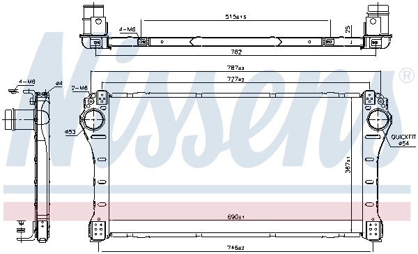 Радиатор интеркуллера Nissens 96401
