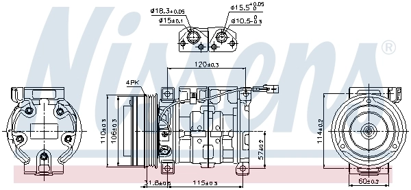 Компрессор кондиционера 89099 Nissens