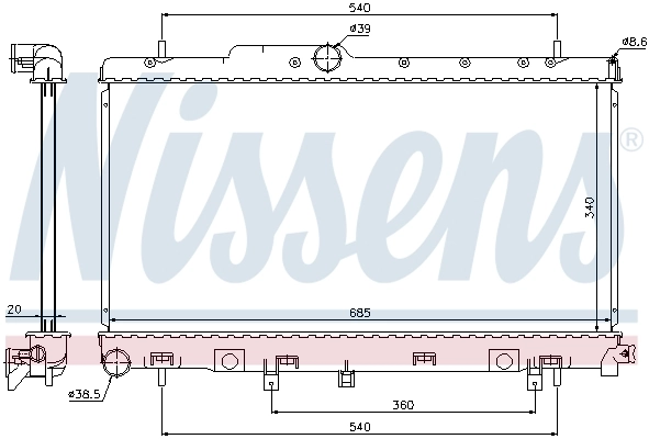 Радиатор 64116 Nissens