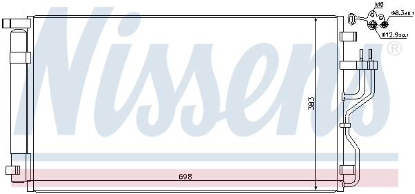 Конденсатор кондиционера Nissens 940208 цена, от 108.44 USD