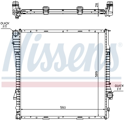 Радиатор охлаждения Nissens 60789A