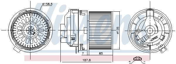 Моторчик печки Nissens 87508