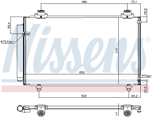 Радиатор охлаждения кондиционера Nissens 940708