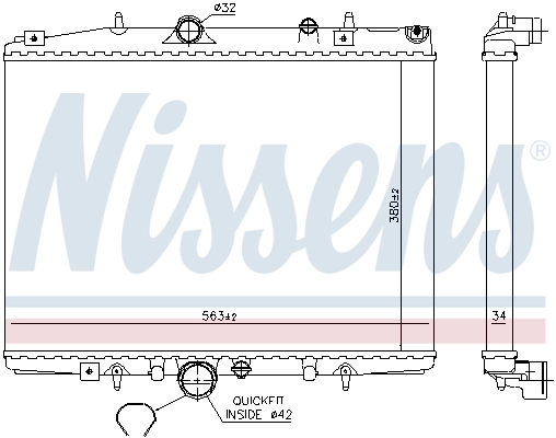Радиатор 63705A Nissens