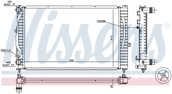 Радиатор охлаждения Nissens 60299
