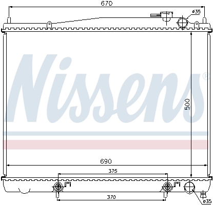 Радиатор охлаждения Nissens 62916