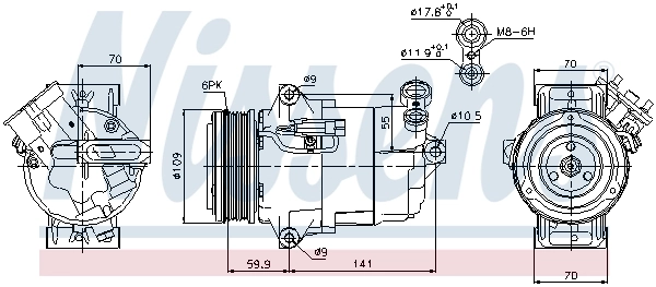 Насос кондиционера Nissens 89041
