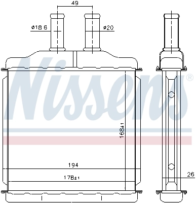 Радиатор отопителя Nissens 76509