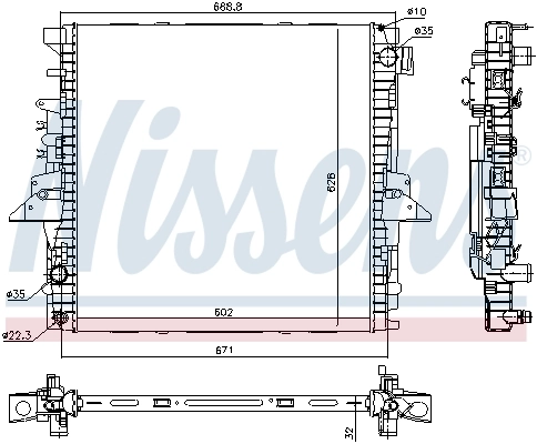 Радиатор охлаждения двигателя Britpart LR015560 цена, от 186.27 USD