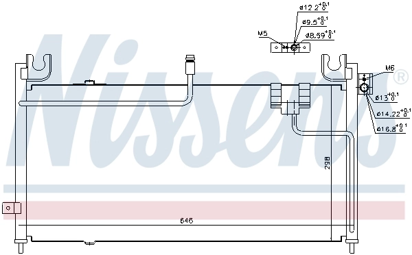 Радиатор кондиционера B01W61480D Mazda