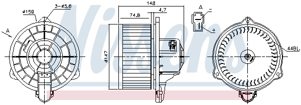Моторчик печки Nissens 87161