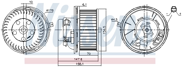 Motor de ventilador de forno (de aquecedor de salão) Nissens 87187